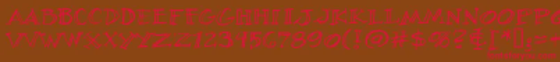 VillageIdiotBb Font – Red Fonts on Brown Background