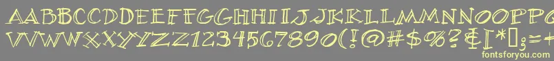 VillageIdiotBb Font – Yellow Fonts on Gray Background