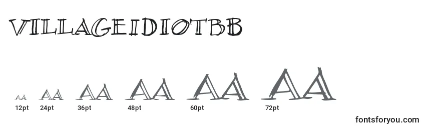Размеры шрифта VillageIdiotBb