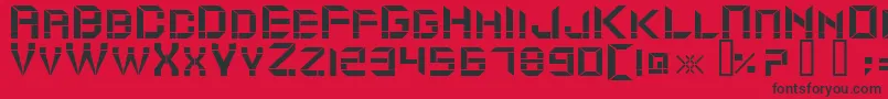 ModuldamaRegular Font – Black Fonts on Red Background