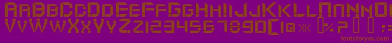 Police ModuldamaRegular – polices brunes sur fond violet
