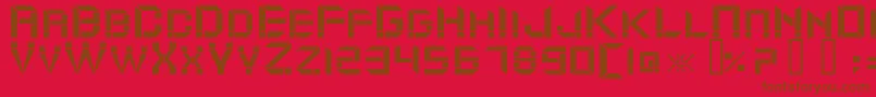 ModuldamaRegular Font – Brown Fonts on Red Background