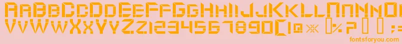 ModuldamaRegular Font – Orange Fonts on Pink Background