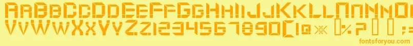 ModuldamaRegular Font – Orange Fonts on Yellow Background