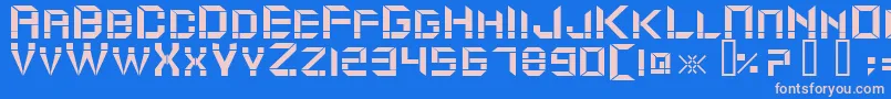 ModuldamaRegular Font – Pink Fonts on Blue Background