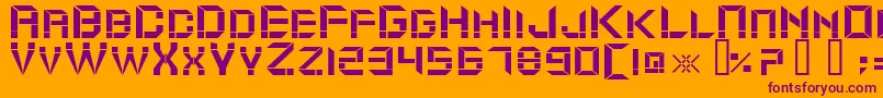 ModuldamaRegular Font – Purple Fonts on Orange Background