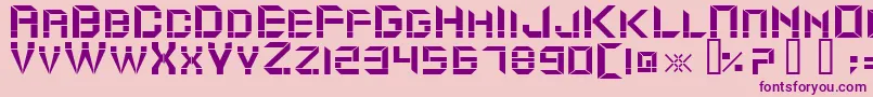 ModuldamaRegular-Schriftart – Violette Schriften auf rosa Hintergrund
