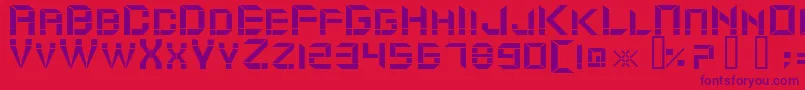 ModuldamaRegular Font – Purple Fonts on Red Background