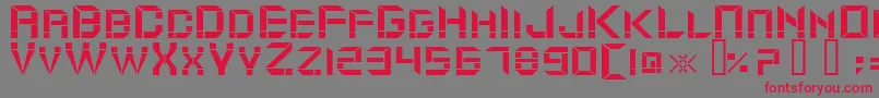 ModuldamaRegular Font – Red Fonts on Gray Background
