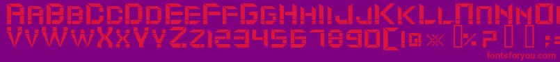 ModuldamaRegular Font – Red Fonts on Purple Background