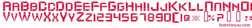 ModuldamaRegular Font – Red Fonts on White Background