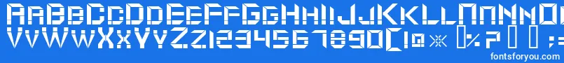 ModuldamaRegular Font – White Fonts on Blue Background