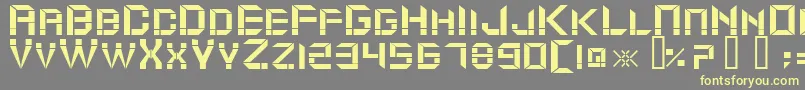 ModuldamaRegular Font – Yellow Fonts on Gray Background