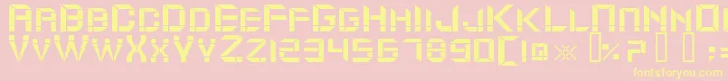 ModuldamaRegular Font – Yellow Fonts on Pink Background