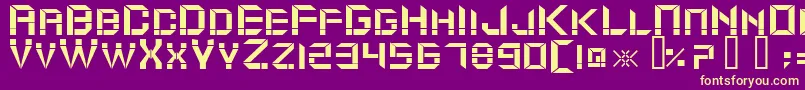 ModuldamaRegular Font – Yellow Fonts on Purple Background