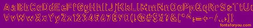 Defora Font – Orange Fonts on Purple Background