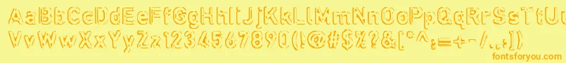Defora Font – Orange Fonts on Yellow Background