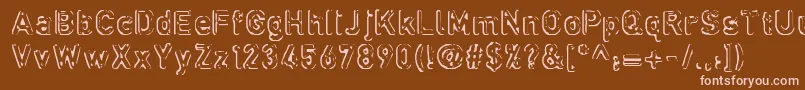 Defora Font – Pink Fonts on Brown Background