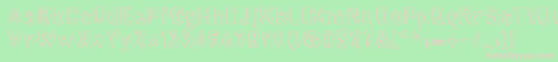 Defora Font – Pink Fonts on Green Background