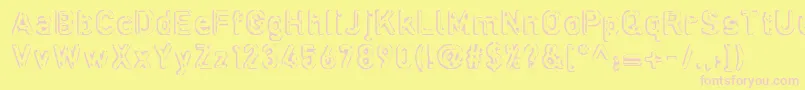 Defora Font – Pink Fonts on Yellow Background