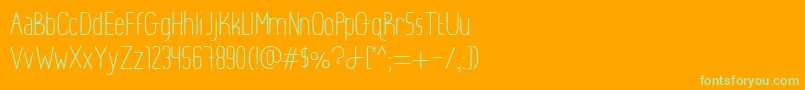 Lightlyawkward-Schriftart – Grüne Schriften auf orangefarbenem Hintergrund