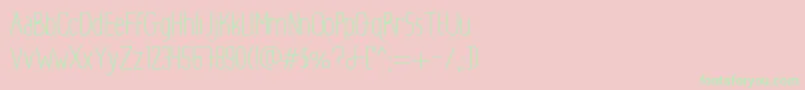 フォントLightlyawkward – ピンクの背景に緑の文字