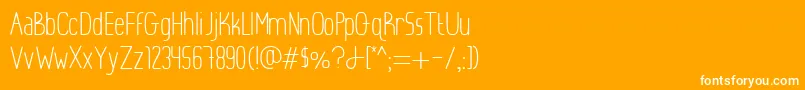 Шрифт Lightlyawkward – белые шрифты на оранжевом фоне