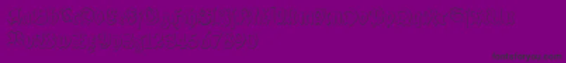 フォントSchneidlerHalbFetteBeveledFree – 紫の背景に黒い文字