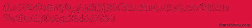 SchneidlerHalbFetteBeveledFree Font – Black Fonts on Red Background