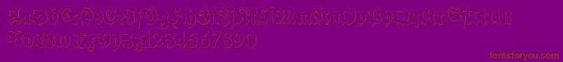 SchneidlerHalbFetteBeveledFree-Schriftart – Braune Schriften auf violettem Hintergrund