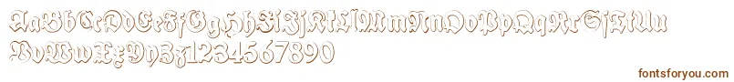 More about SchneidlerHalbFetteBeveledFree Font SchneidlerHalbFetteBeveledFree Font – Brown Fonts on White Background