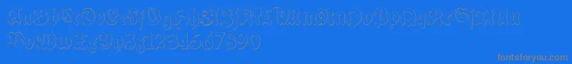 SchneidlerHalbFetteBeveledFree Font – Gray Fonts on Blue Background