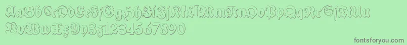 SchneidlerHalbFetteBeveledFree Font – Gray Fonts on Green Background