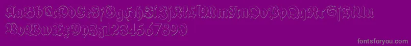 SchneidlerHalbFetteBeveledFree-Schriftart – Graue Schriften auf violettem Hintergrund