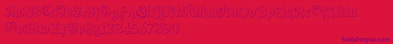 SchneidlerHalbFetteBeveledFree Font – Purple Fonts on Red Background