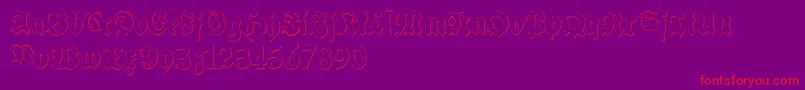 Police SchneidlerHalbFetteBeveledFree – polices rouges sur fond violet