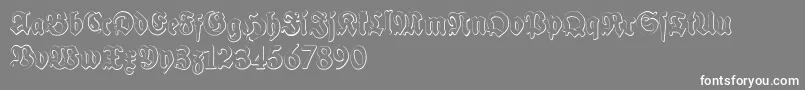 SchneidlerHalbFetteBeveledFree-Schriftart – Weiße Schriften auf grauem Hintergrund