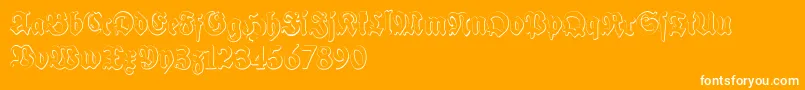 SchneidlerHalbFetteBeveledFree Font – White Fonts on Orange Background