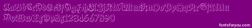 SchneidlerHalbFetteBeveledFree Font – White Fonts on Purple Background