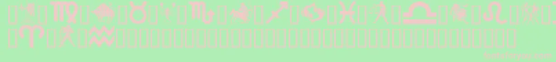 Gezodiac Font – Pink Fonts on Green Background