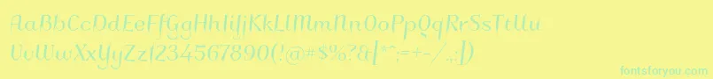fuente Charakterny – Fuentes Verdes Sobre Fondo Amarillo