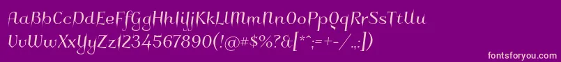 Charakterny Font – Pink Fonts on Purple Background