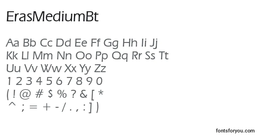 Czcionka ErasMediumBt – alfabet, cyfry, specjalne znaki