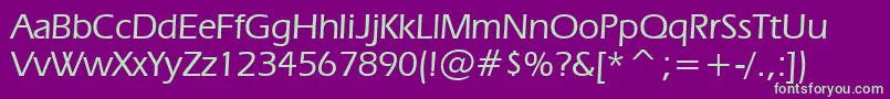 ErasMediumBt Font – Green Fonts on Purple Background