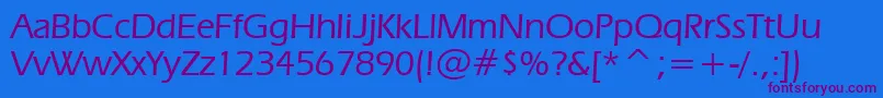 ErasMediumBt Font – Purple Fonts on Blue Background