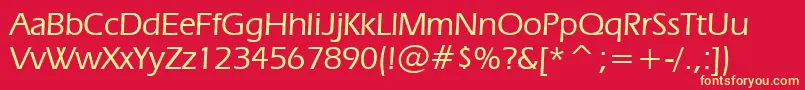 ErasMediumBt Font – Yellow Fonts on Red Background