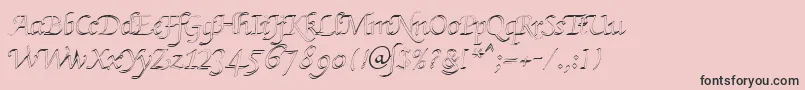 KlHkursive3OlDb-Schriftart – Schwarze Schriften auf rosa Hintergrund