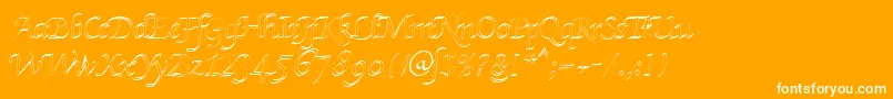 KlHkursive3OlDb Font – White Fonts on Orange Background