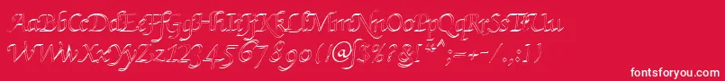 KlHkursive3OlDb Font – White Fonts on Red Background