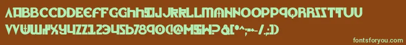 LionheartBold Font – Green Fonts on Brown Background